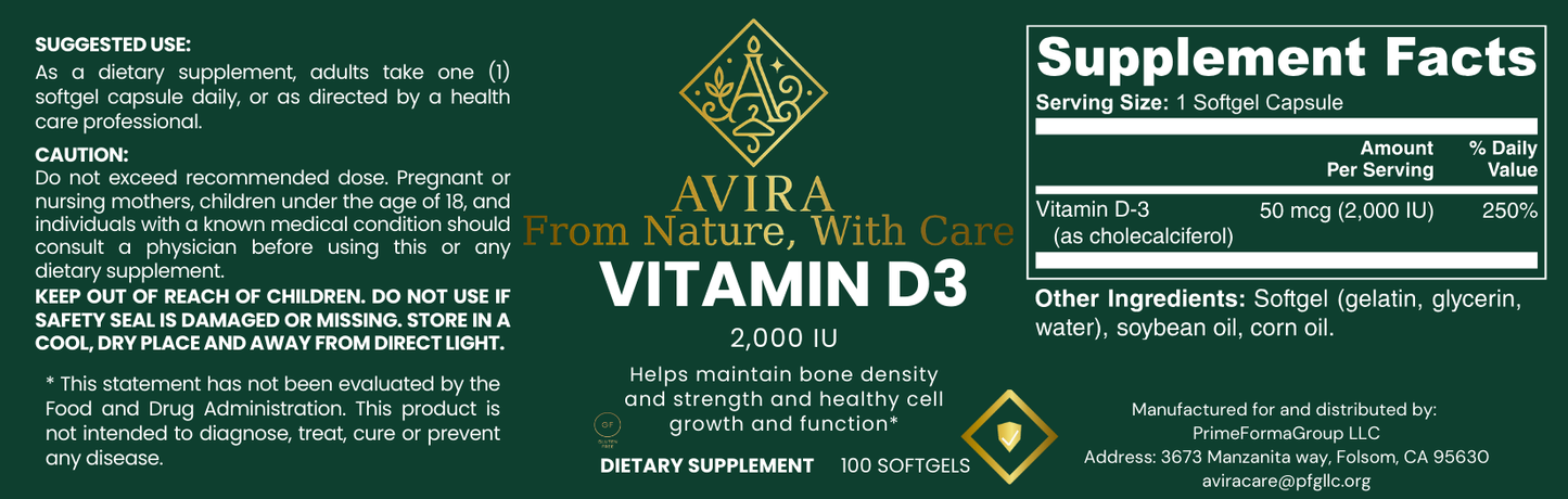 Vitamin D3 2,000 IU