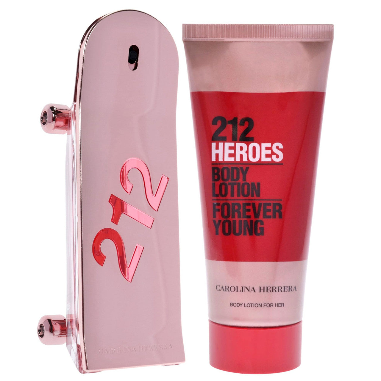 CAROLINA HERRERA 212 HEROES 2 PCS SET FOR WOMEN: 2.7 EAU DE PARFUM SPRAY + 3.4 BODY LOTION.