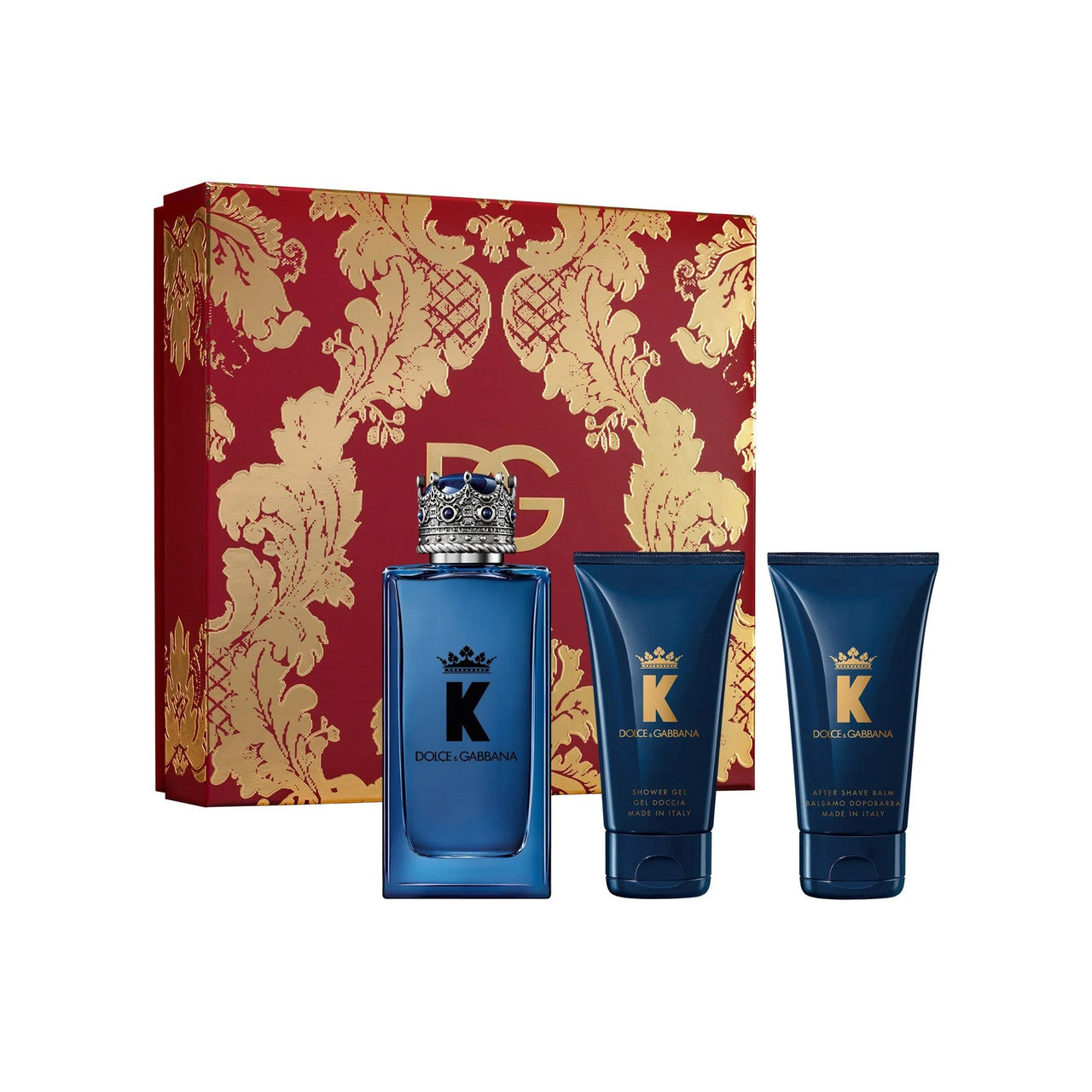 DOLCE & GABBANA 'K' 3 PCS SET FOR MEN: 3.3 EAU DE PARFUM SPRAY + 1.7 AFTER SHAVE BALM + 1.7 SHOWER GEL