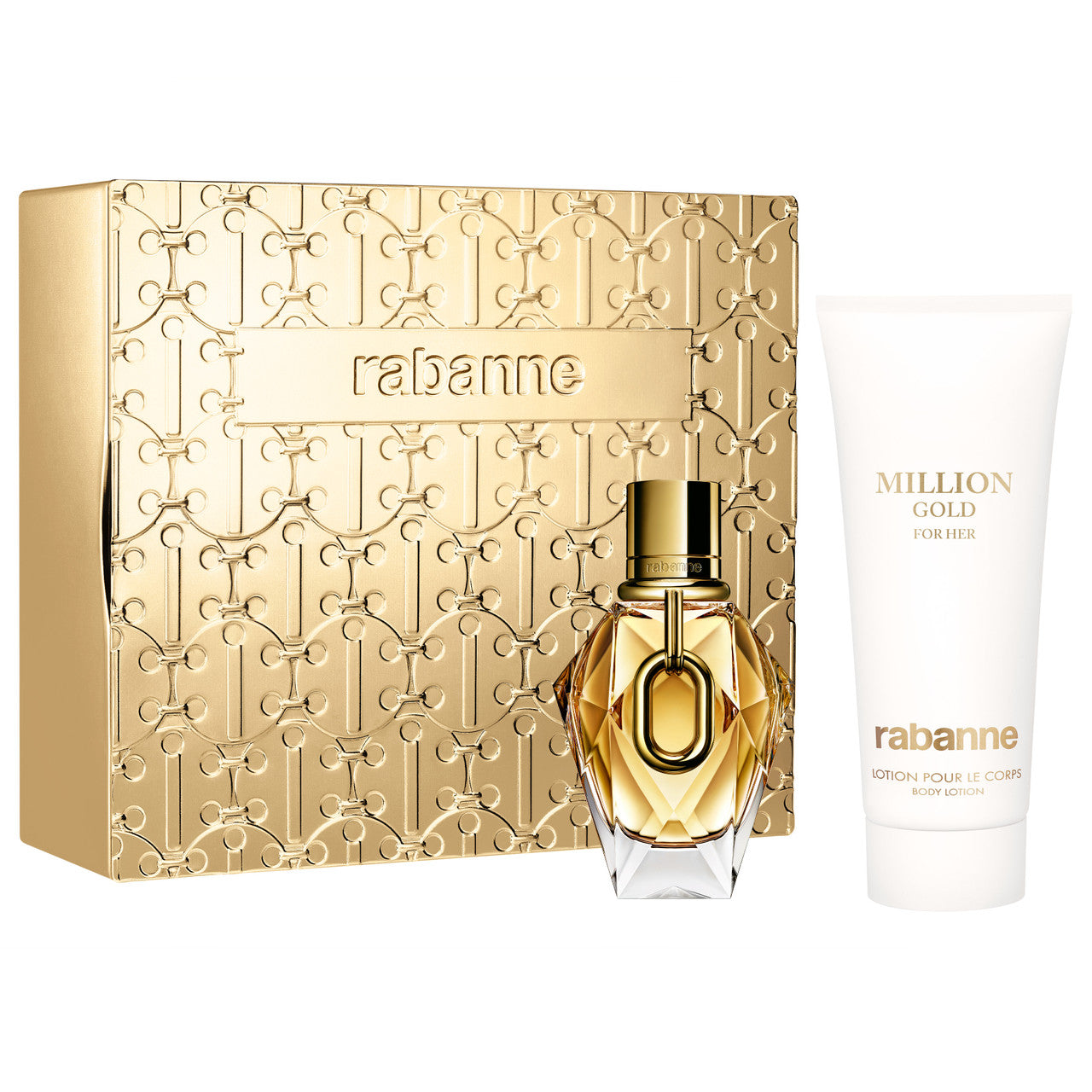PACO RABANNE MILLION GOLD 2 PCS SET FOR WOMEN: 1.7 EAU DE PARFUM SPRAY + 3.4 BODY LOTION