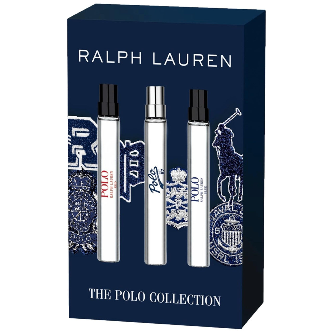 POLO RALPH LAUREN 3*10ML 3 PCS SET FOR MEN: POLO RED 0.34 EAU DE TOILETTE SPRAY + POLO 67 0.34 EAU DE TOILETTE SPRAY + POLO BLUE 0.34 EAU DE TOILETTE SPRAY