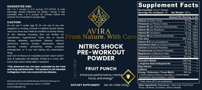Nitric Shock Pre-Workout Powder (Fruit Punch)