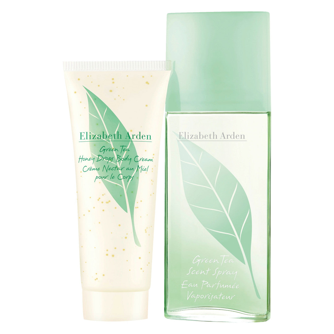 GREEN TEA 2 PCS SET FOR WOMEN: 3.3 EAU DE TOILETTE SPRAY + 3.3 HONEY DROP BODY CREAM