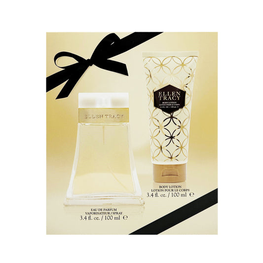 ELLEN TRACY 2 PCS SET FOR WOMEN: 3.4 EAU DE PARFUM SPRAY + 3.4 BODY LOTION