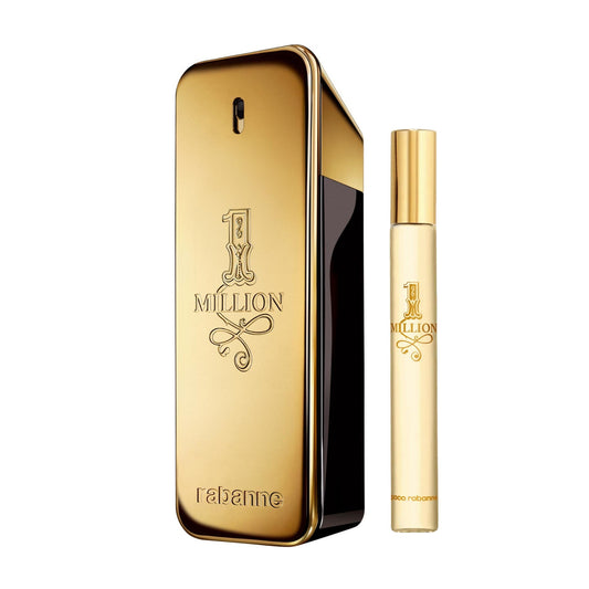 PACO RABANNE ONE MILLION 2 PCS SET FOR MEN: 6.7 EAU DE TOILETTE SPRAY + 0.33 OZ EAU DE TOILETTE SPRAY.